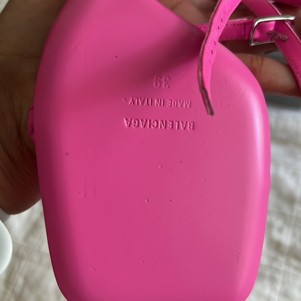 Balenciaga Void Calfskin Pink Sandals - Picture 8 of 14